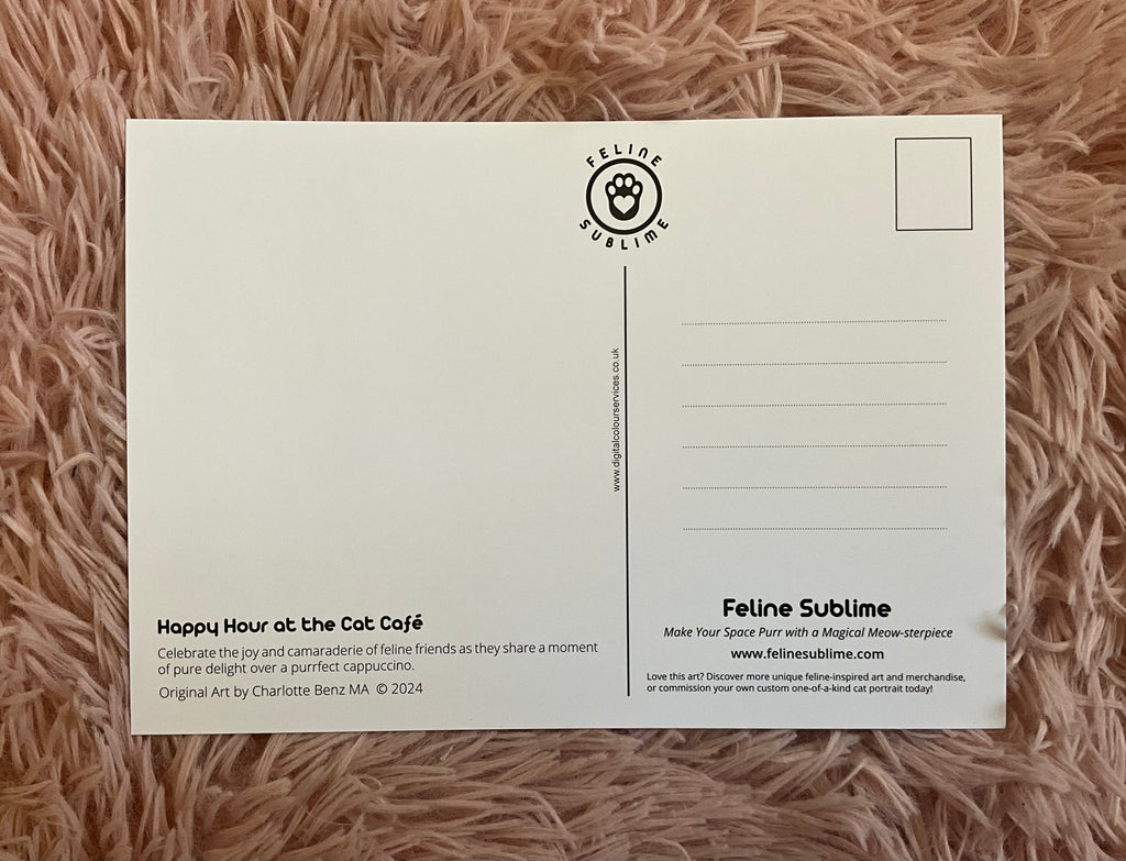 HAPPY HOUR AT THE CAT CAFÉ - Post/Gallery Card