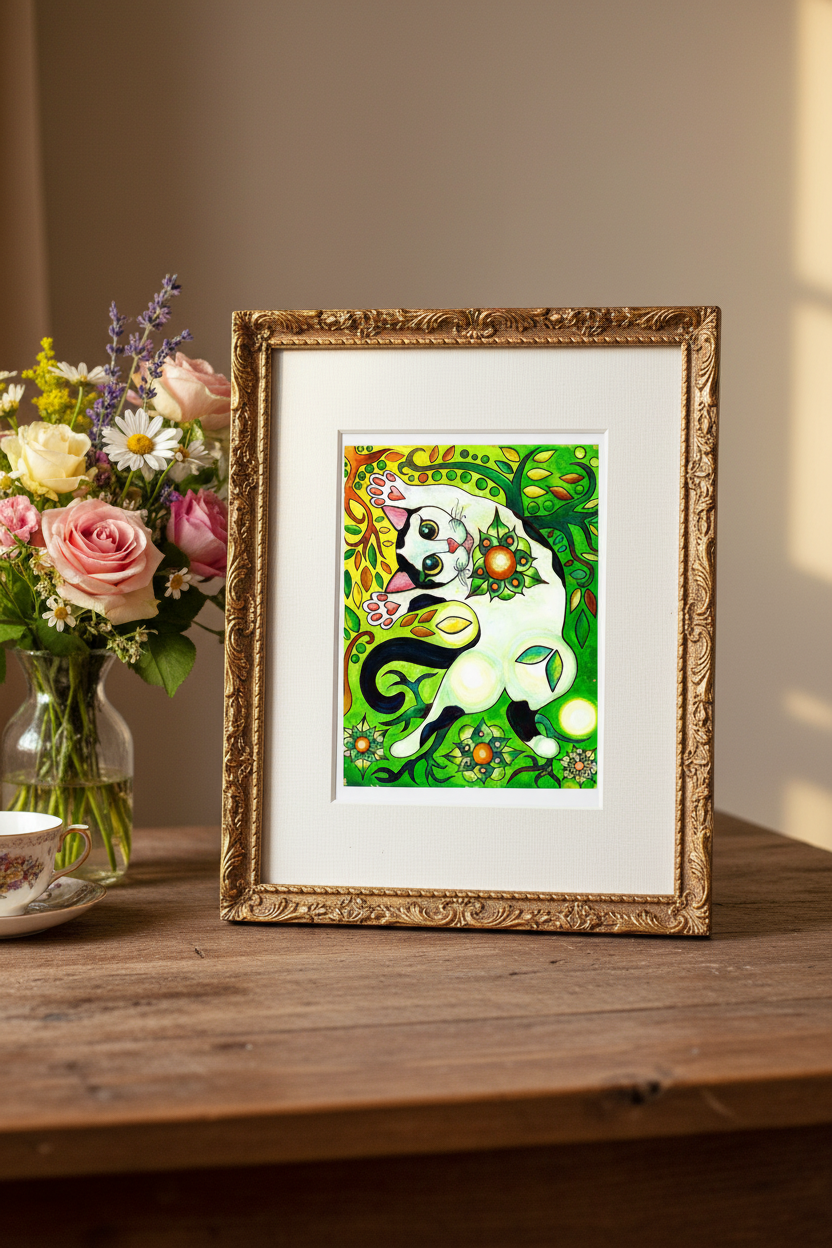 TRANQUIL KITTY - A5 Greeting Card Secondary image