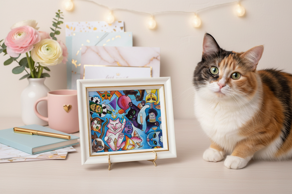 A TOAST TO WHISKERS - A6 Greeting Card