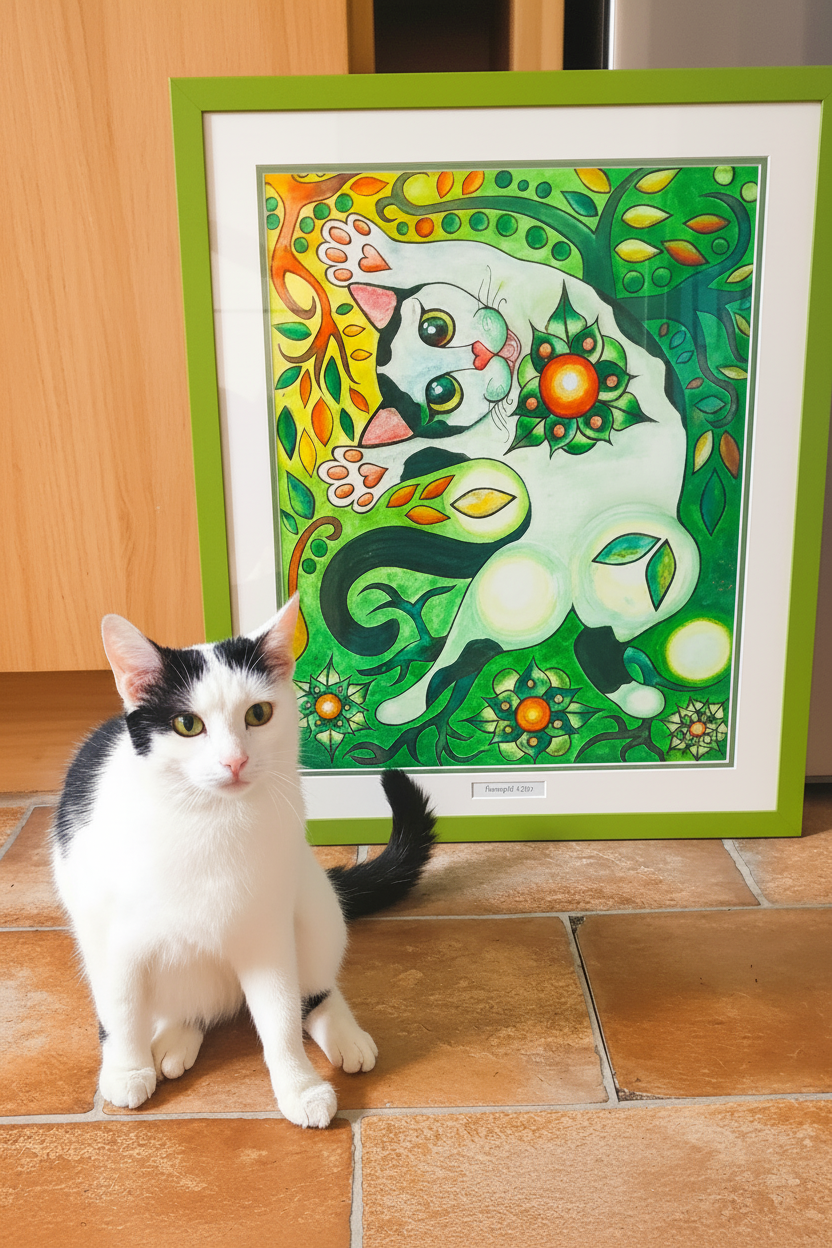 TRANQUIL KITTY - Artist-Signed Museum Fine Art Print