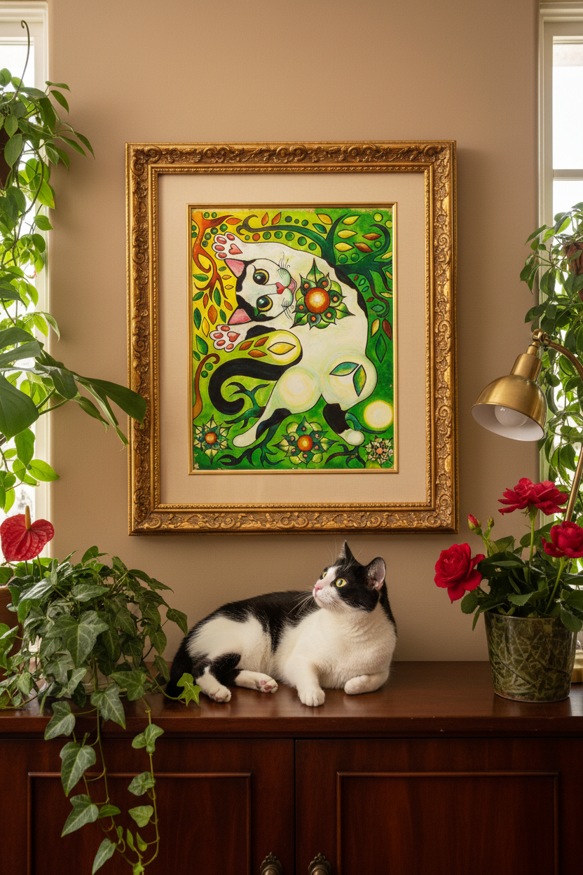 TRANQUIL KITTY - Artist-Signed Museum Fine Art Print