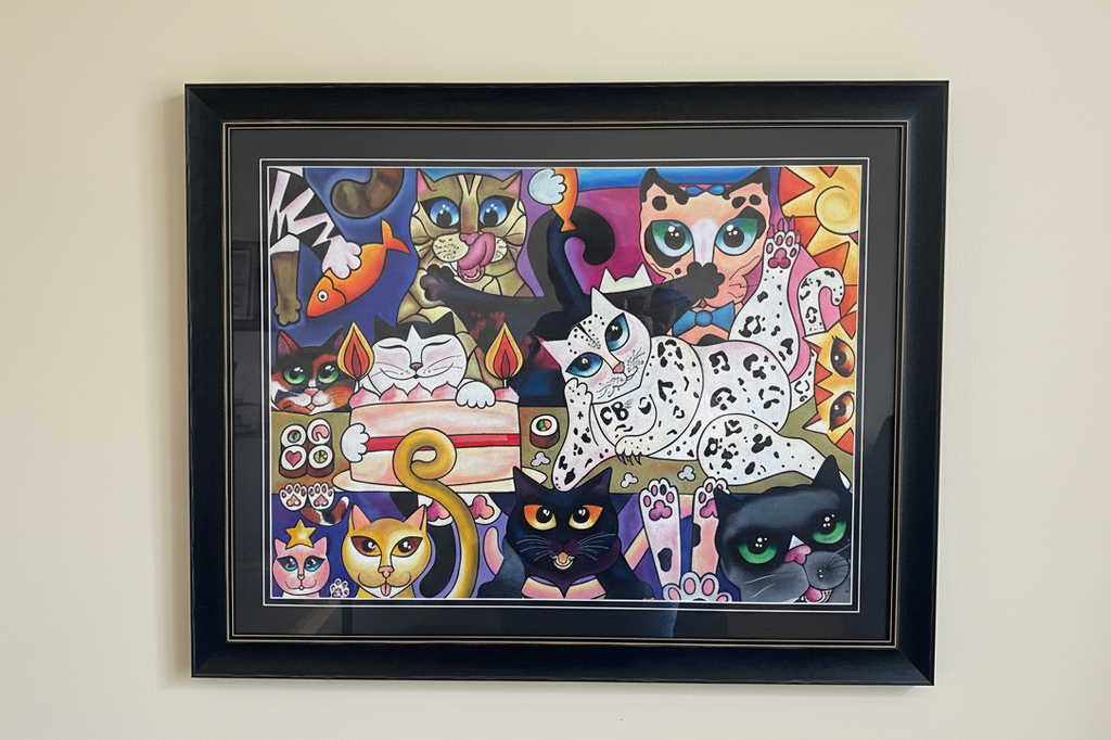 THE FUR BALL - A Collection of Four Original Artworks