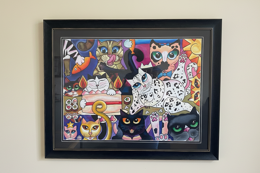 THE FUR BALL - A Collection of Four Original Artworks