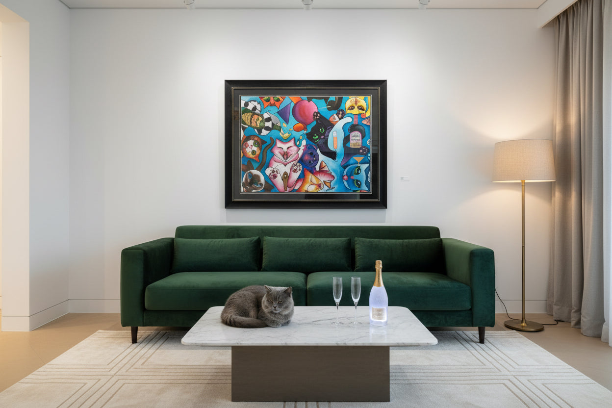A TOAST TO WHISKERS - Artist-Signed Museum Fine Art Print Secondary image