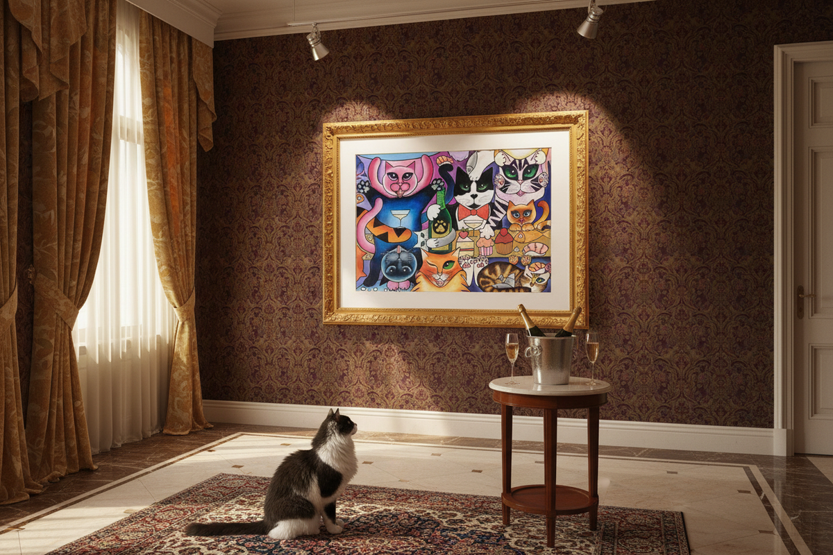NINE LIVES OF THE PARTY - Artist-Signed Museum Fine Art Print