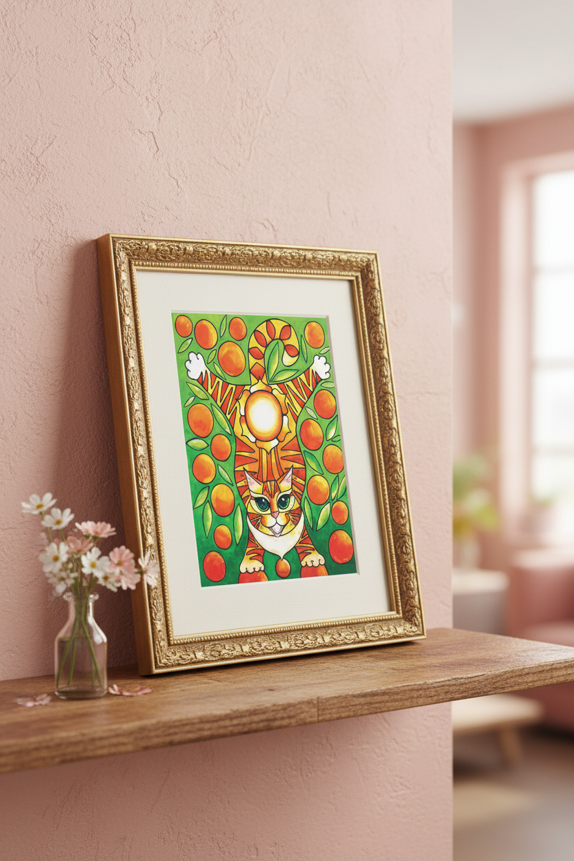 WILD ORANGE - A5 Greeting Card