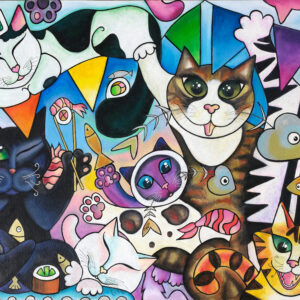 LET’S PURR-TY! Original Painting