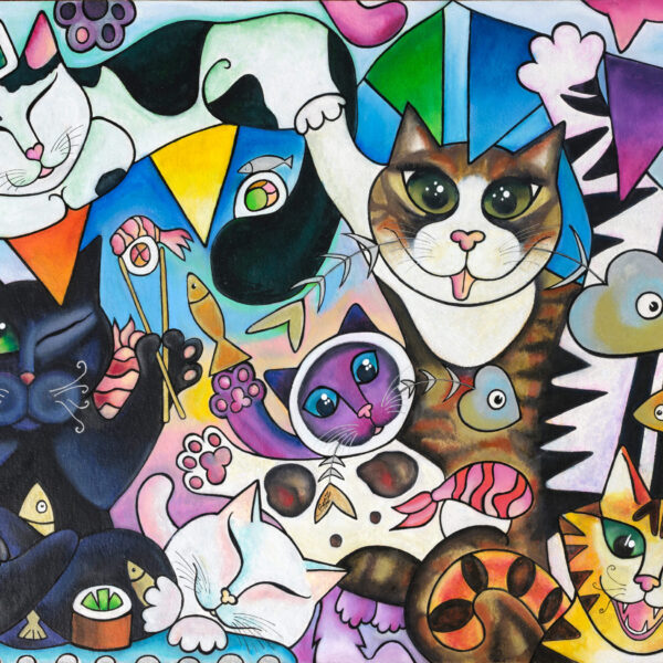 LET’S PURR-TY! Original Painting
