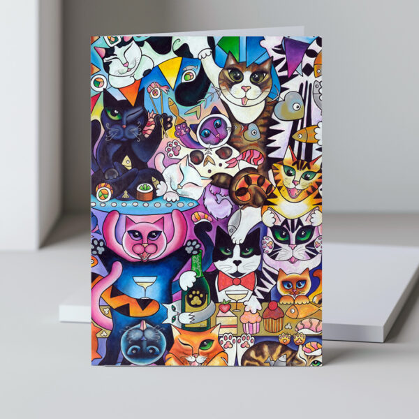 LATE NIGHT LITTER Greeting Card