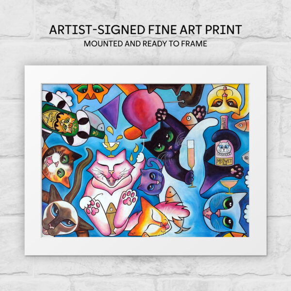 A TOAST TO WHISKERS Fine Art Print